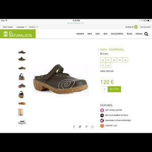 El Naturalista brown clogs.